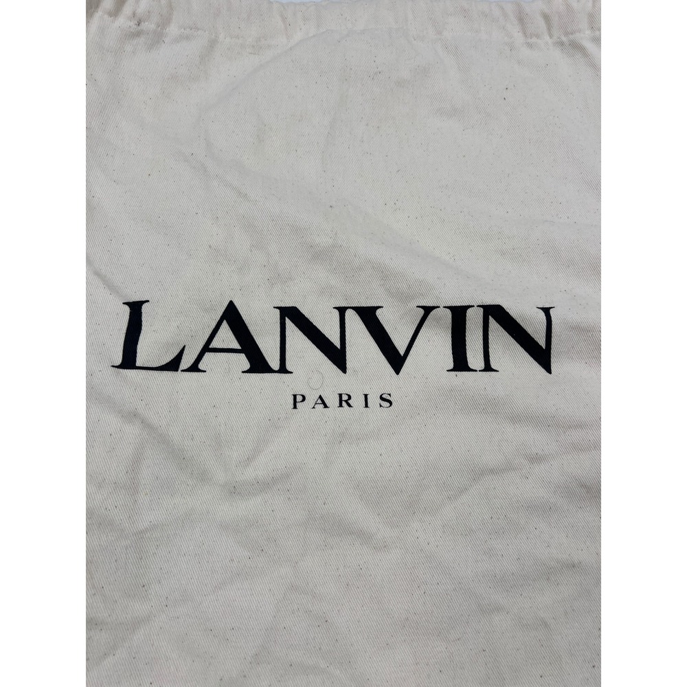Lanvin Paris Off White Cotton Canvas Drawstring Dust Bag for Handbags Shoes - Picture 2 of 7